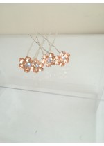 Фуркети за коса с кристали цвят прасковено Peach Blossom